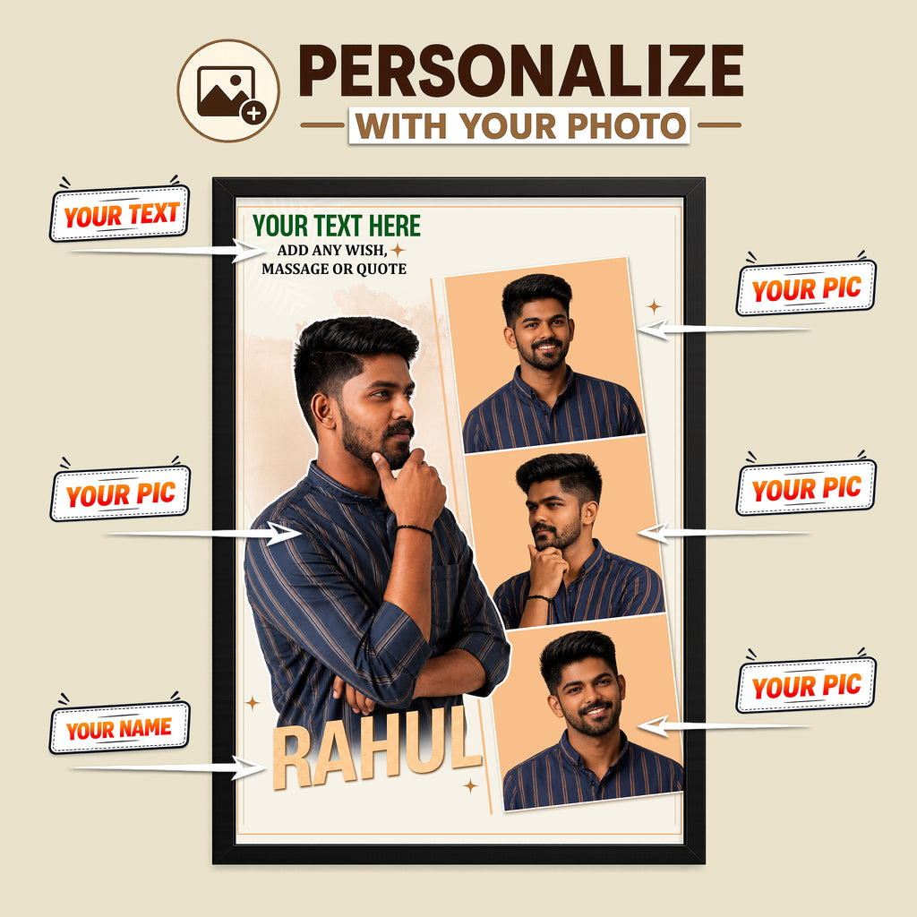 Personalized Photo Frame with Name & Custom Text