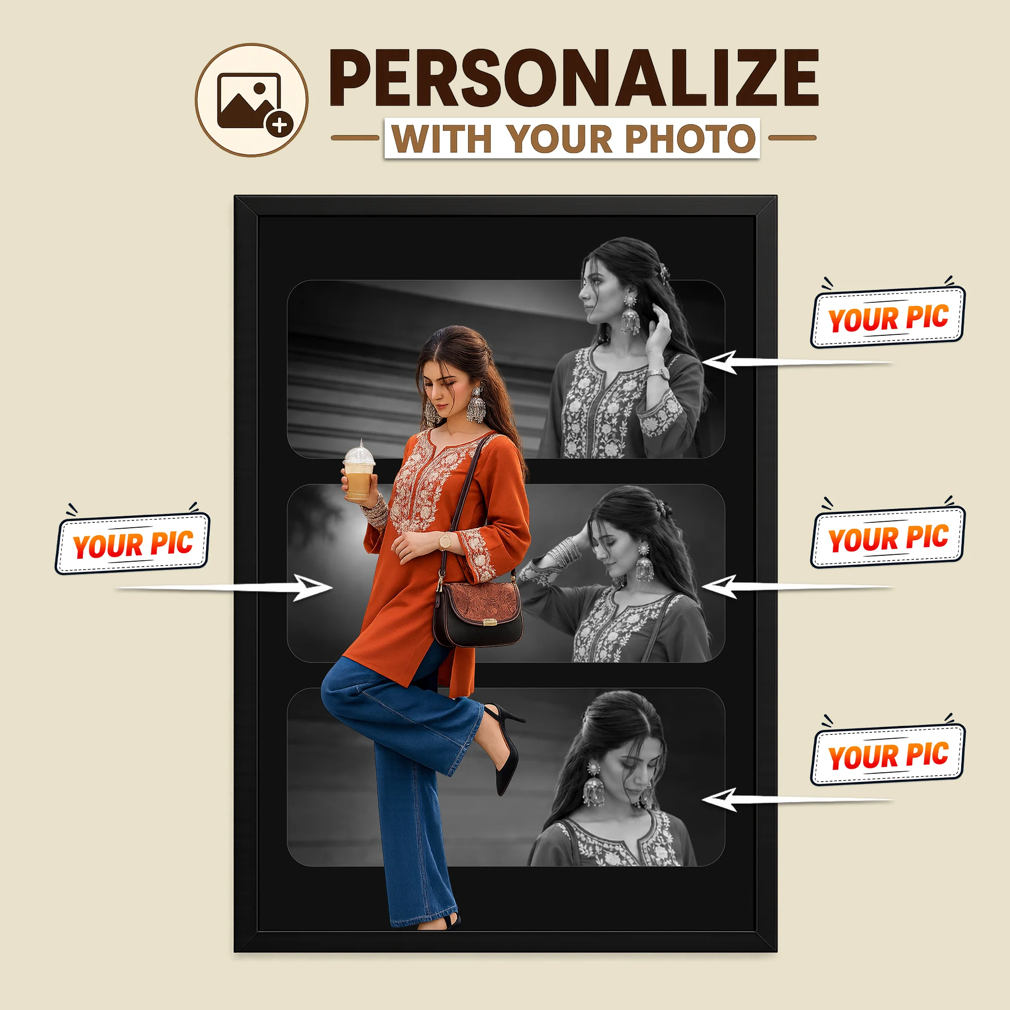 Personalized Photo Frame | Custom Photo Gift For Women - Image 3